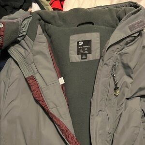 All in Motion Men's Gray and Maroon Performance Jacket mc
